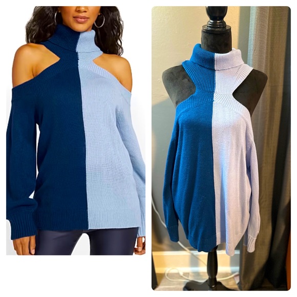 New York & Company Sweaters - Cold Shoulder Turtleneck Sweater